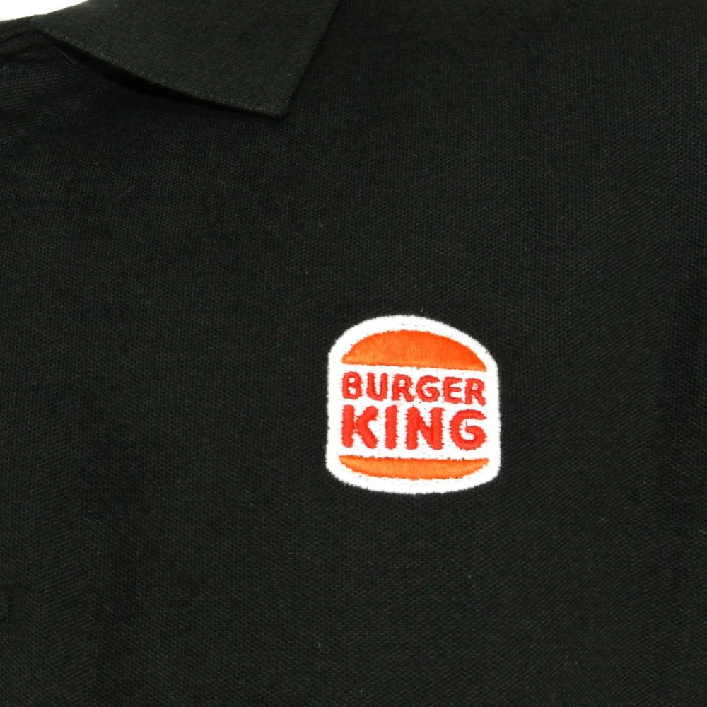 BURGER KING Black Polo Shirt Employee Uniform NEW Size M Medium - Picture 4 of 7